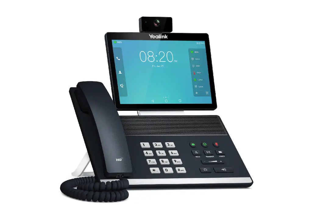 Yealink VP59 Smart Video IP Phone, 16 VoIP Accounts. 8-Inch Adjustable Color Touch Screen